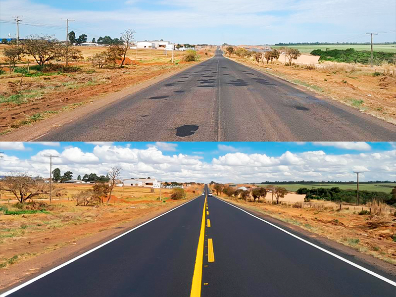 Melhorias no asfalto da MG-190 avançam no Triângulo Mineiro