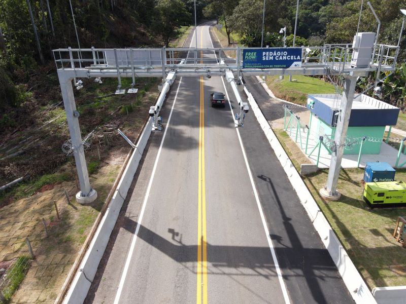 Primeiro pedágio sem cancela free flow de Minas registra menor inadimplência entre rodovias concessionadas do país